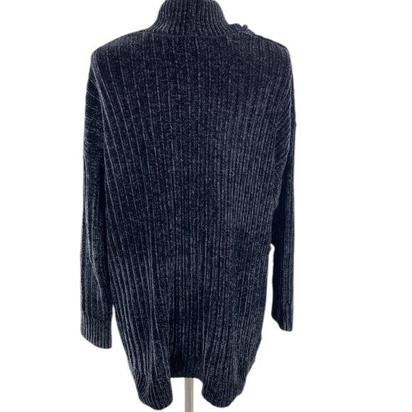 LOFT Grey Chenille Open Front Cardigan Womens X-Large - Picture 4 of 7